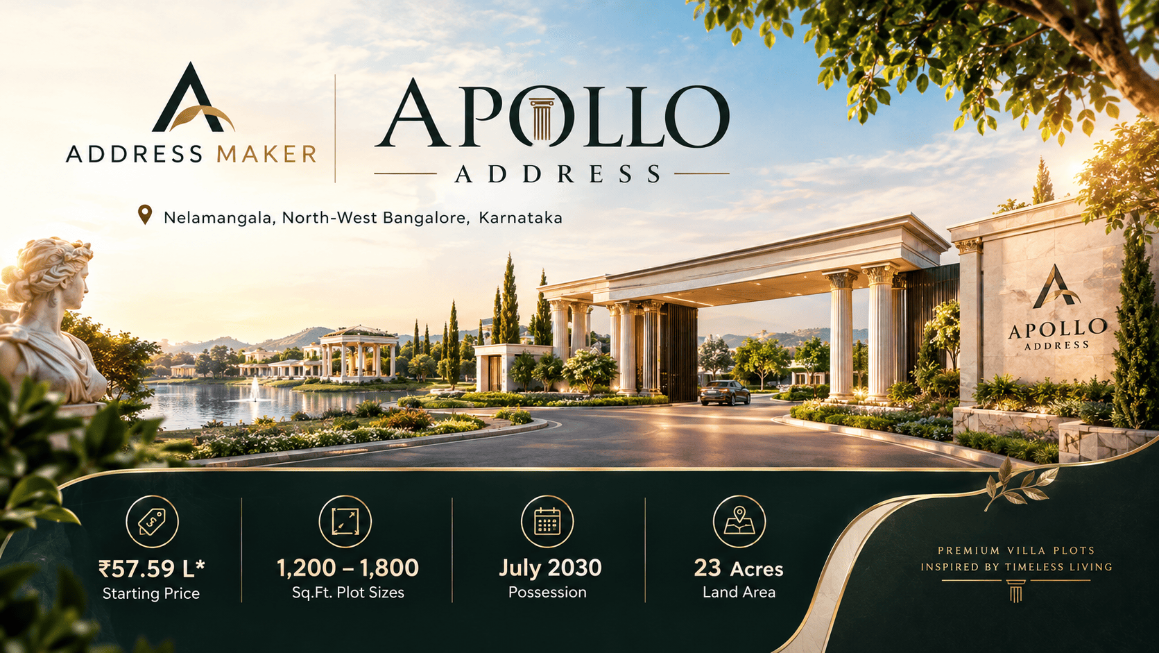 Apollo Address - Premium Villa Plots off Nelamangala Road, North-West Bangalore